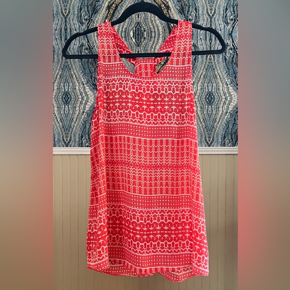 Cynthia Rowley Ikat Razorback Tank Top, Size M - Picture 1 of 4